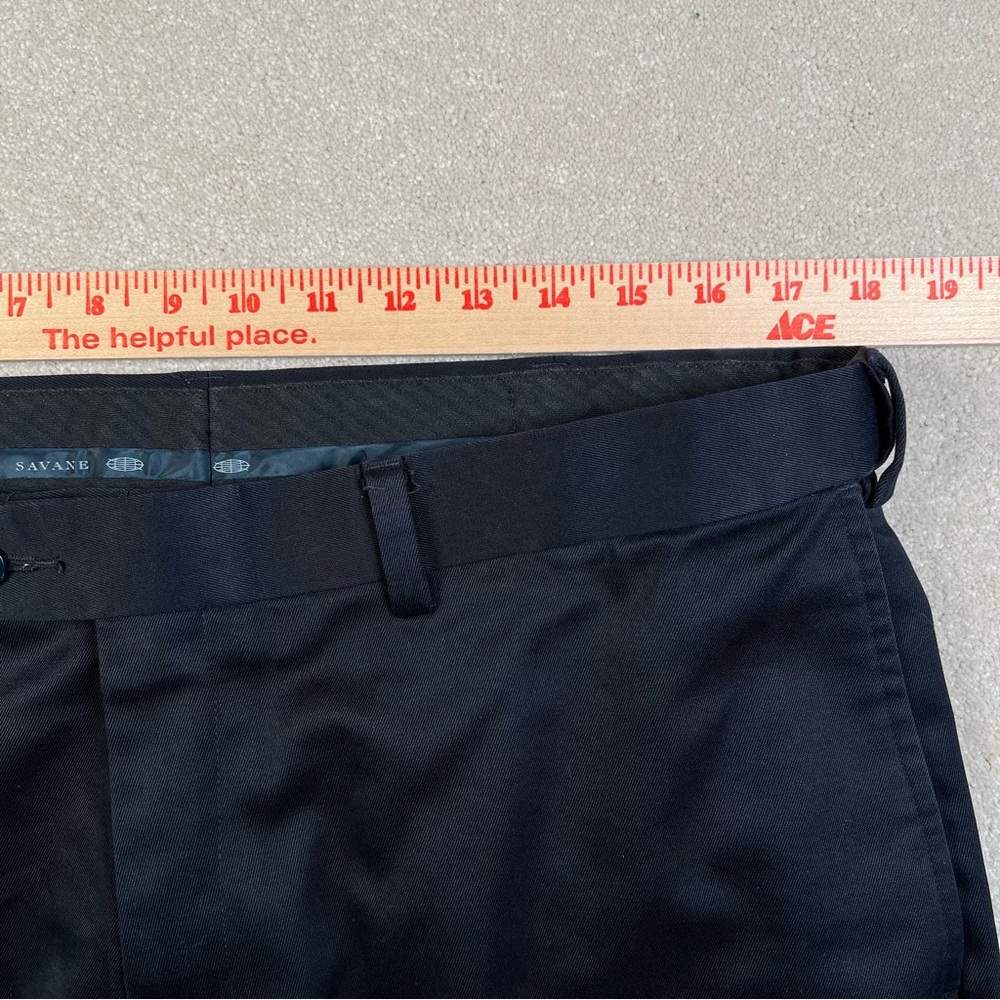 Savane Dress Pants Navy Blue men's 36/32 100% Cotton - Picture 8 of 10